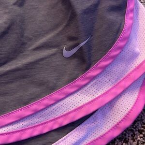 Nike Charcoal and Pink Trim Shorts